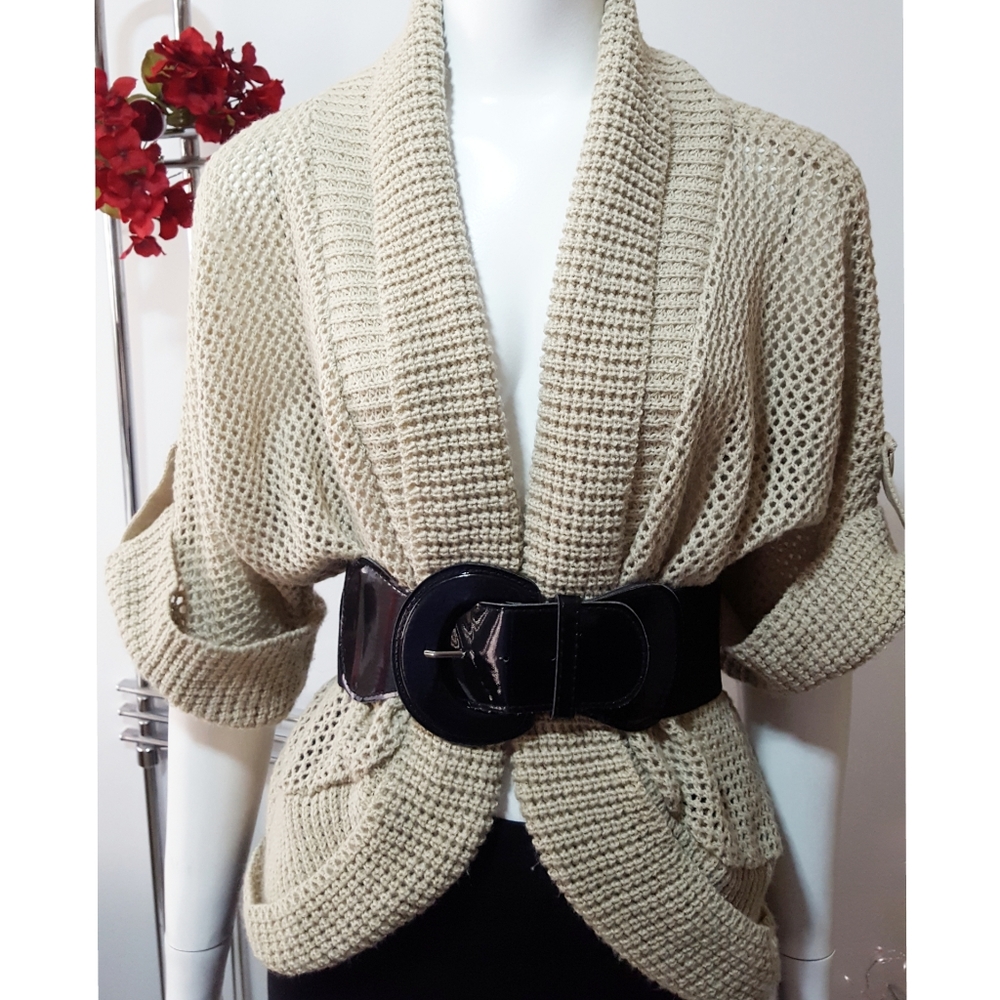 🔖Knitted🍂Sweater🍂Open Style☆Short Cardigan - Picture 2 of 6